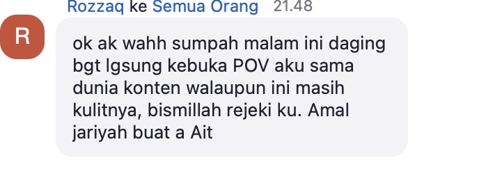 Testimoni Rozzaq